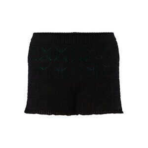 Time and Tru Women's Plus Cotton Black Macrame Coverup Shorts Boho Size 2X